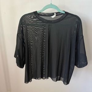 ATHLETA Cropped Mesh T